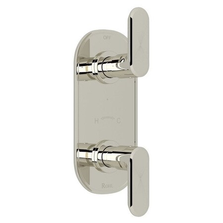 Rohl Meda 1/2" Thermostatic Trim With Diverter LV390L-PN/TO